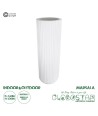GloboStar® Artificial Garden MARSALA 20735 Επιδαπέδιο Πολυεστερικό Τσιμεντένιο Κασπώ Γλάστρα - Flower Pot Λευκό Φ41 x Υ120cm
